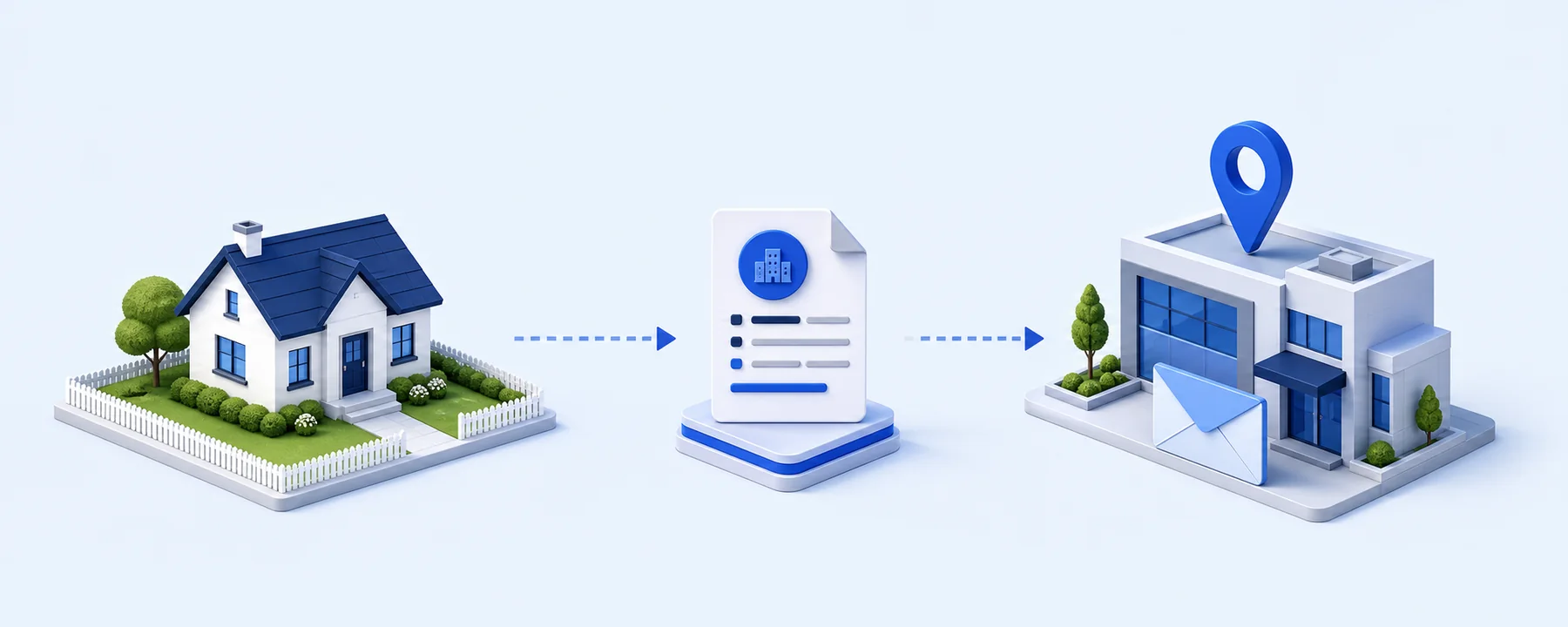 A home and separate commercial business address connected to a corporation's public registry record